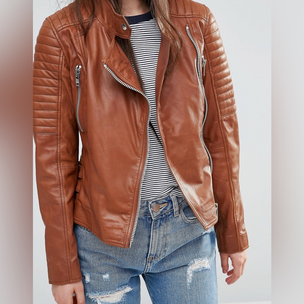 ASOS Brown Leather Jacket